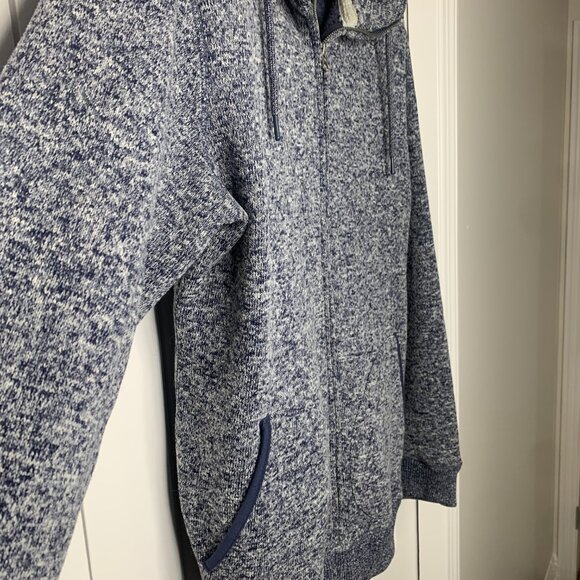 Quiksilver, MensHoodie, Winter, Cozy.FullZip, XLSize, Blue&Grey,SurfStyle,Casual - Picture 5 of 16